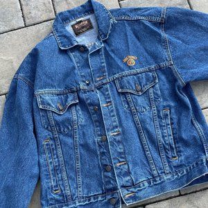 Jack Daniels Denim Jacket By Butterfield Stage Size Men's Large
